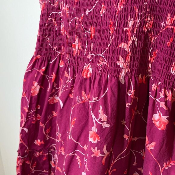 Hill House Home The Ellie Nap Dress in Botanical Burgundy - Picture 2 of 3